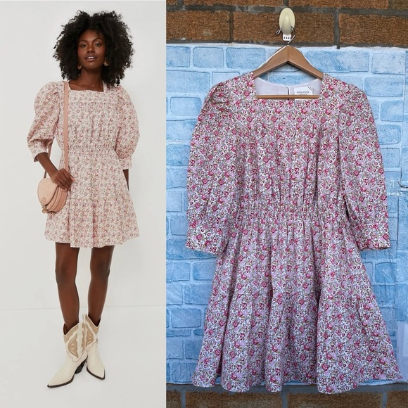 HYACINTH HOUSE Pink and Red Floral
Maddie Mini Dress size medium - Picture 1 of 16